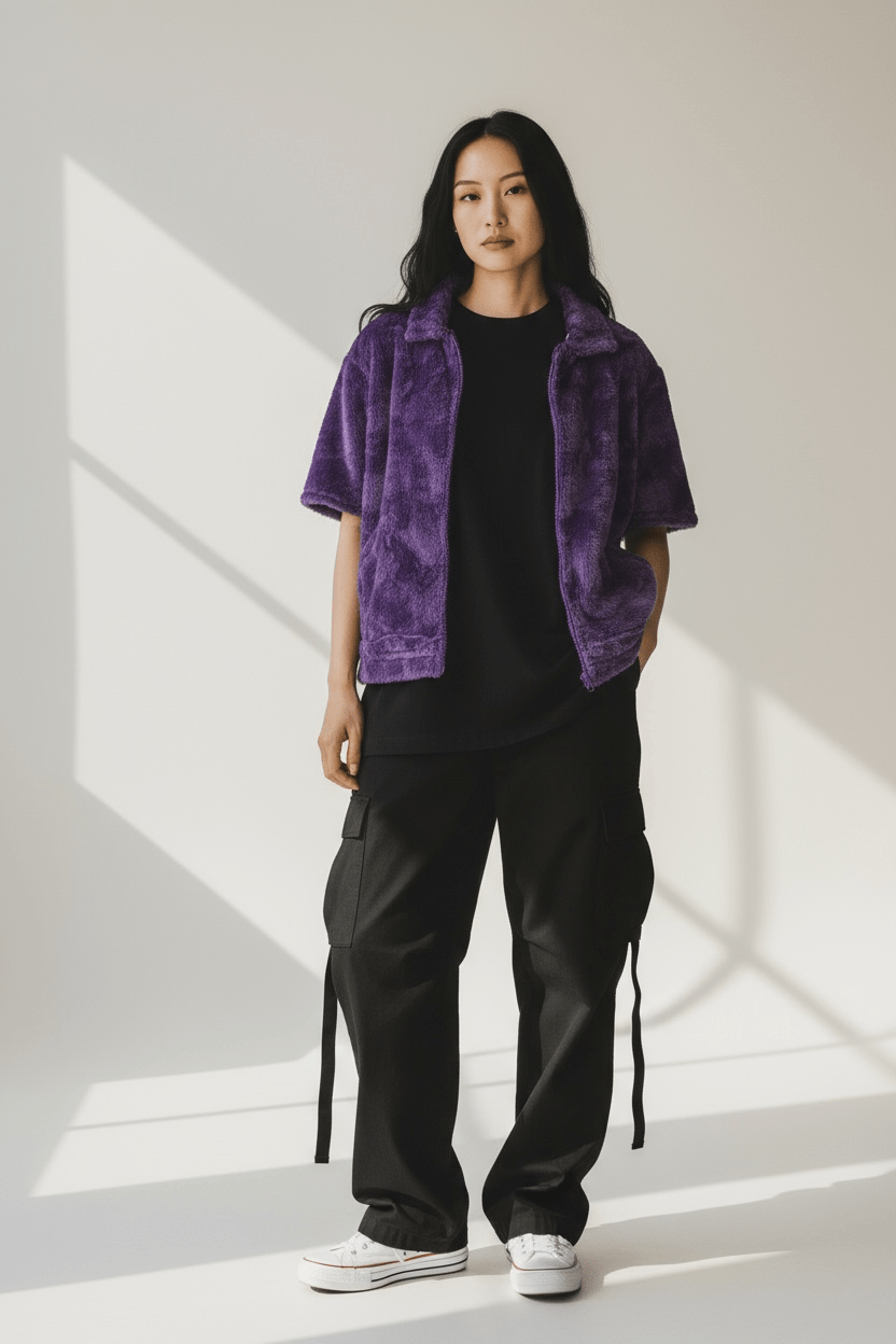 Amethyst Plush short Sleeve Shirt - Closet No. 11